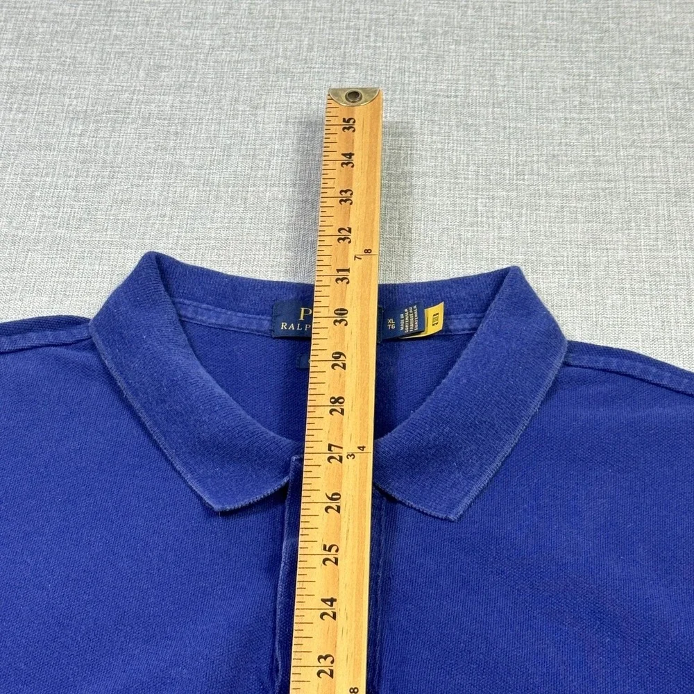 Polo Ralph Lauren Polo‎ Shirt Mens XL Blue Embroidered Logo Cotton Collared